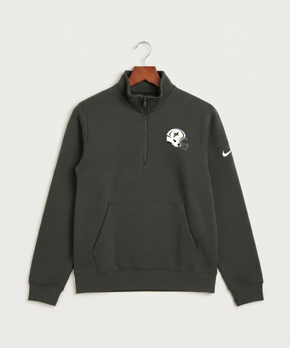Burnsville High School Football (Boys) - Anthracite Nike Club Fleece Sleeve Swoosh 1/2-Zip NKDX6718