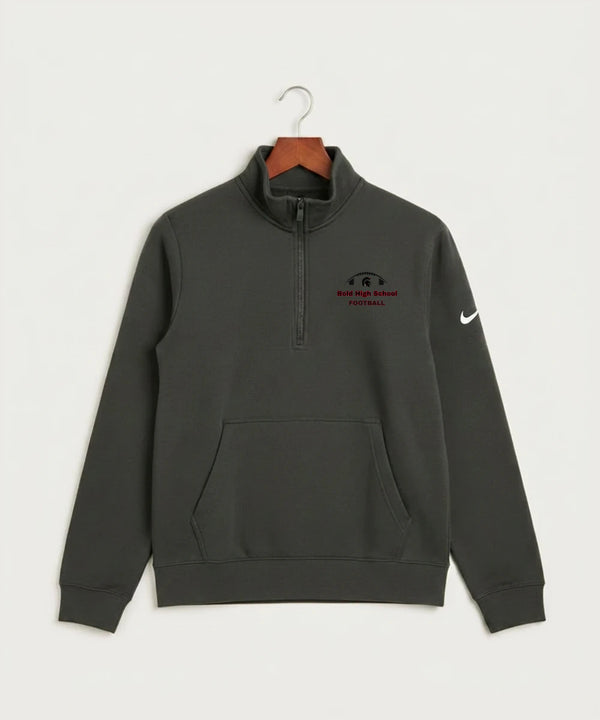 Bold High School Football (Boys) - Anthracite Nike Club Fleece Sleeve Swoosh 1/2-Zip NKDX6718