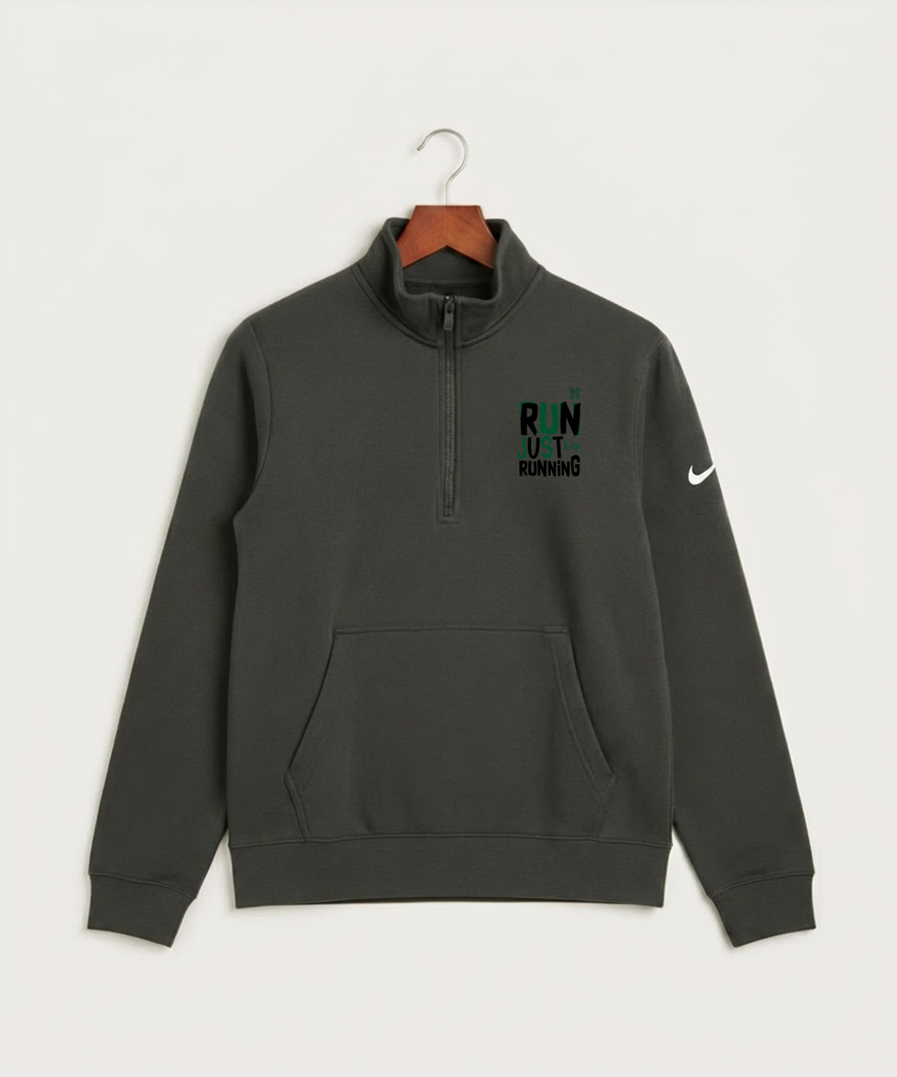 Sleepy Eye St. Mary's High School Athletics - Anthracite Nike Club Fleece Sleeve Swoosh 1/2-Zip NKDX6718