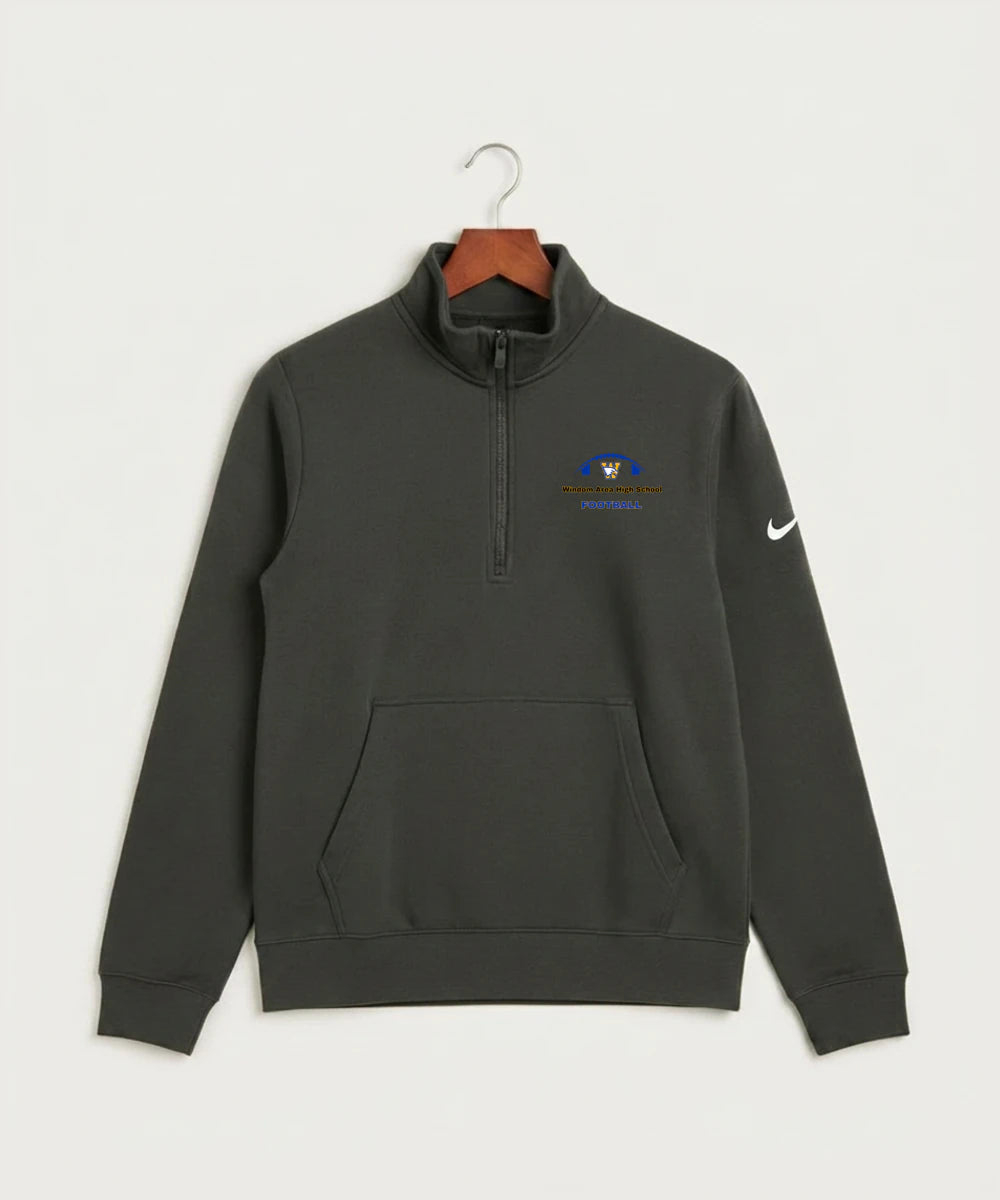 Windom Area High School Football (Boys) - Anthracite Nike Club Fleece Sleeve Swoosh 1/2-Zip NKDX6718