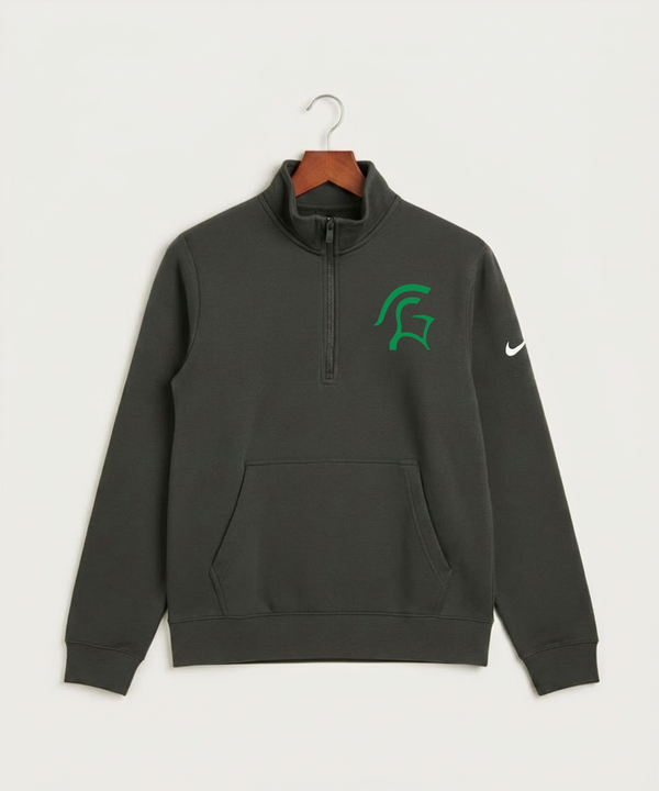 La Crescent High School Football (Boys) - Anthracite Nike Club Fleece Sleeve Swoosh 1/2-Zip NKDX6718