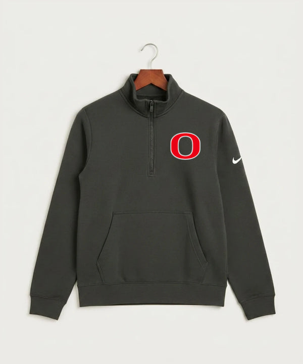 Osakis High School Athletics Coed - Anthracite Nike Club Fleece Sleeve Swoosh 1/2-Zip NKDX6718