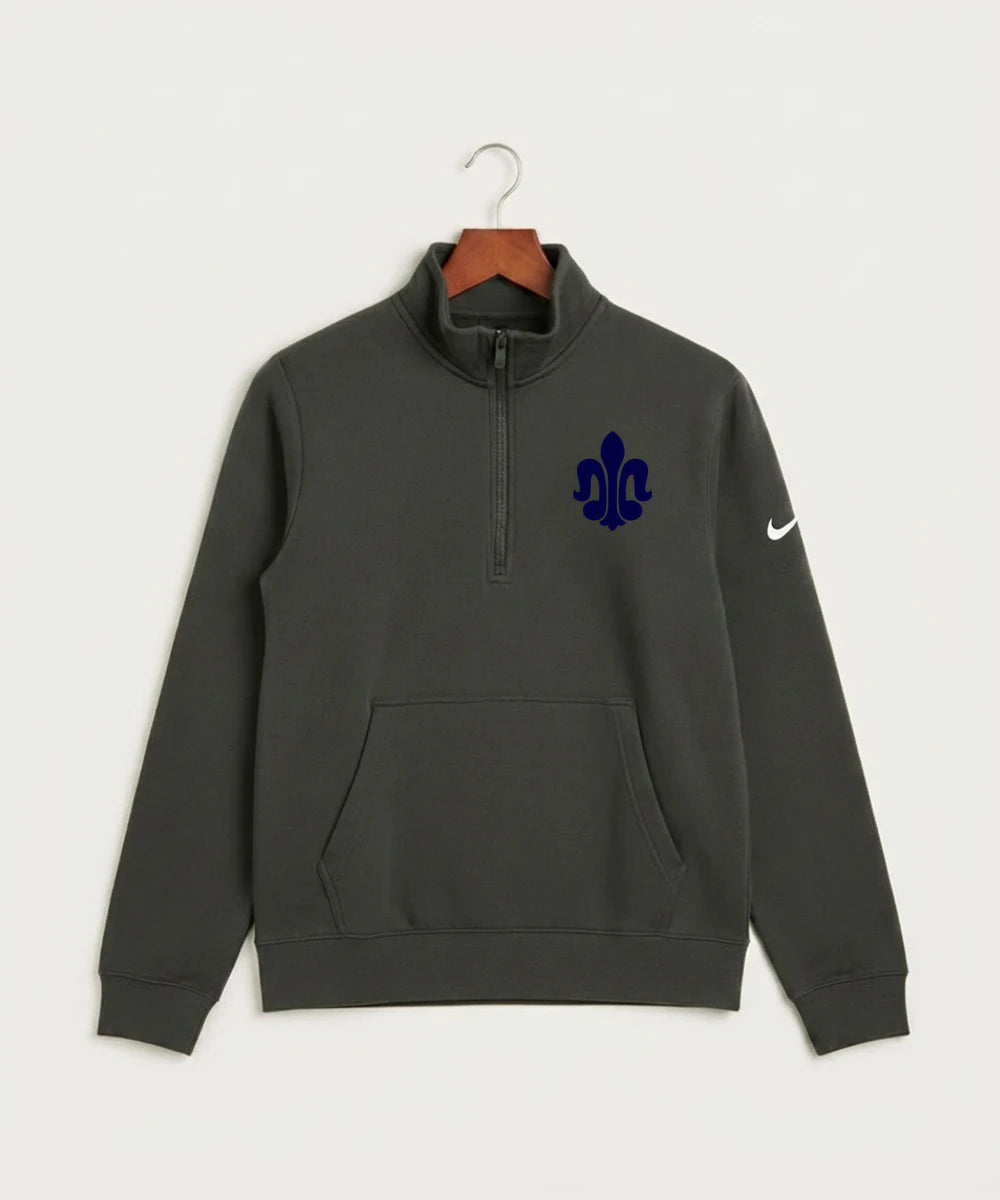 Saint Peter High School Athletics - Anthracite Nike Club Fleece Sleeve Swoosh 1/2-Zip NKDX6718