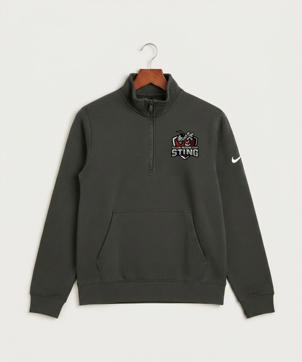 Yellow Medicine East High School Football (Boys) - Anthracite Nike Club Fleece Sleeve Swoosh 1/2-Zip NKDX6718