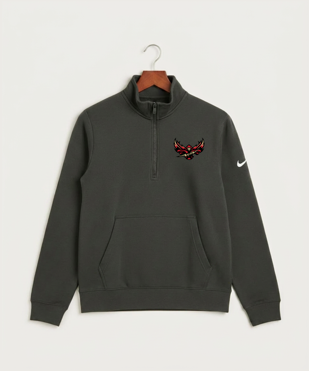 Gfw High School Football (Boys) - Anthracite Nike Club Fleece Sleeve Swoosh 1/2-Zip NKDX6718
