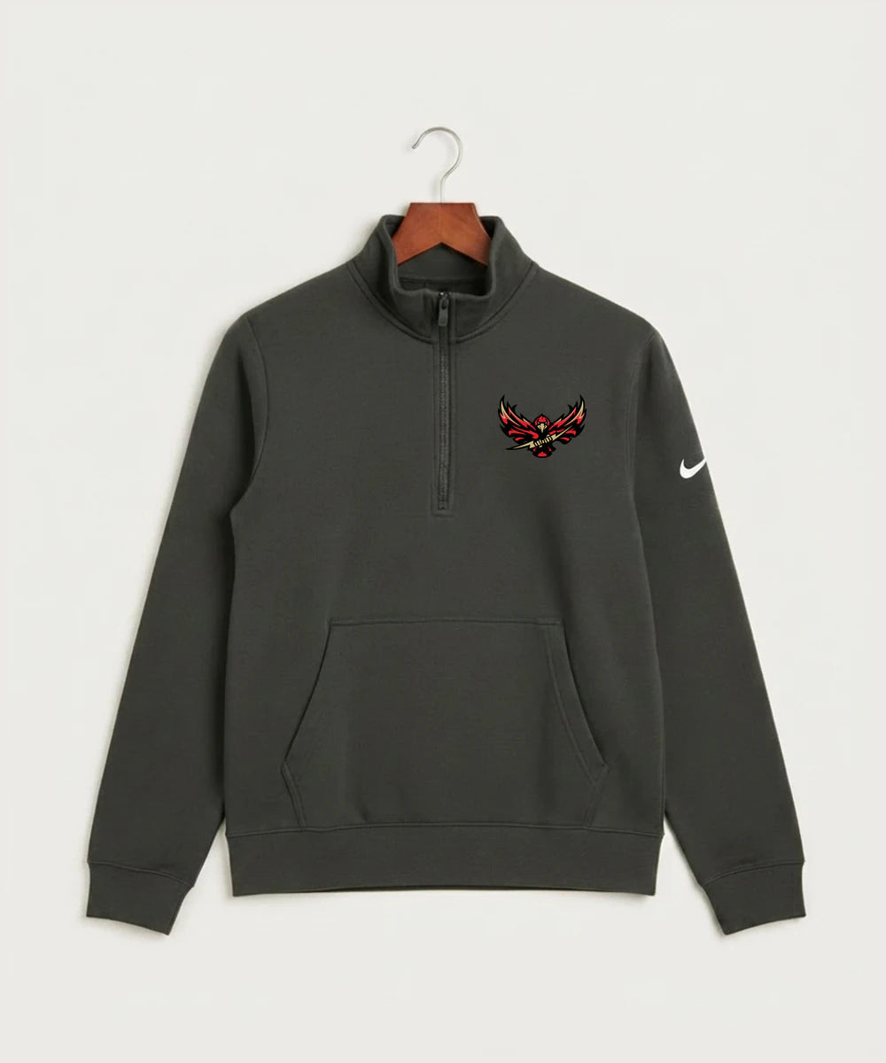 Gfw High School Football (Boys) - Anthracite Nike Club Fleece Sleeve Swoosh 1/2-Zip NKDX6718