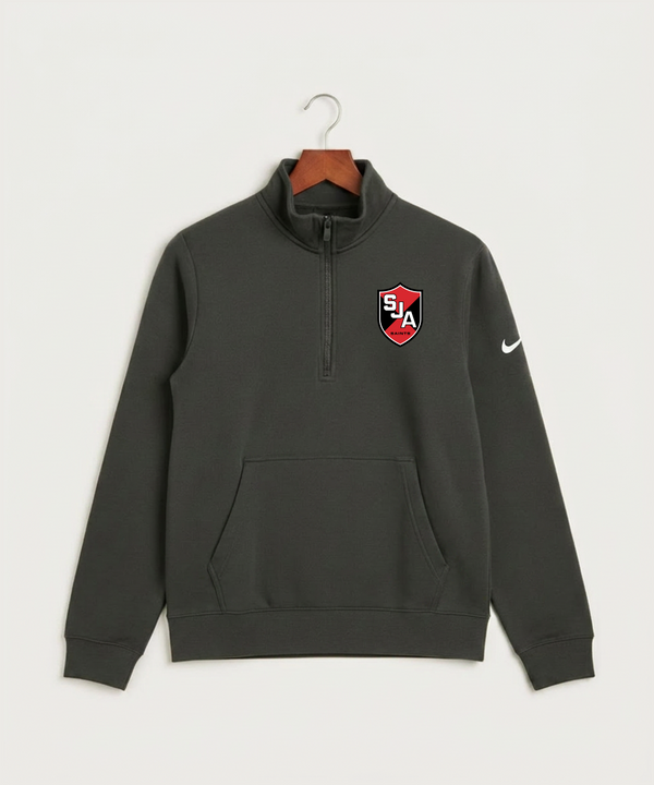 Saint James High School Football (Boys) - Anthracite Nike Club Fleece Sleeve Swoosh 1/2-Zip NKDX6718