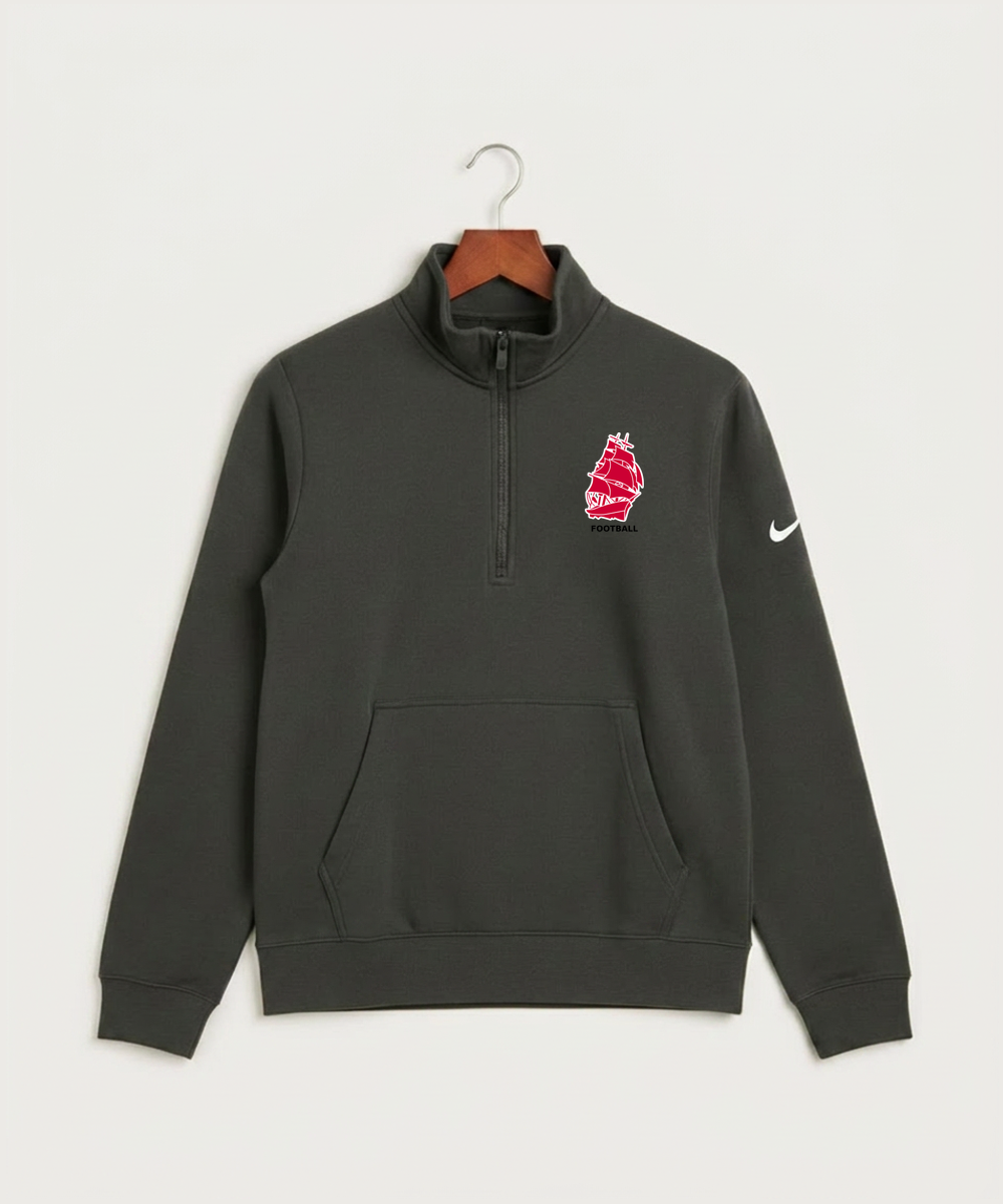 Amboy Football general - Anthracite Nike Club Fleece Sleeve Swoosh 1/2-Zip NKDX6718