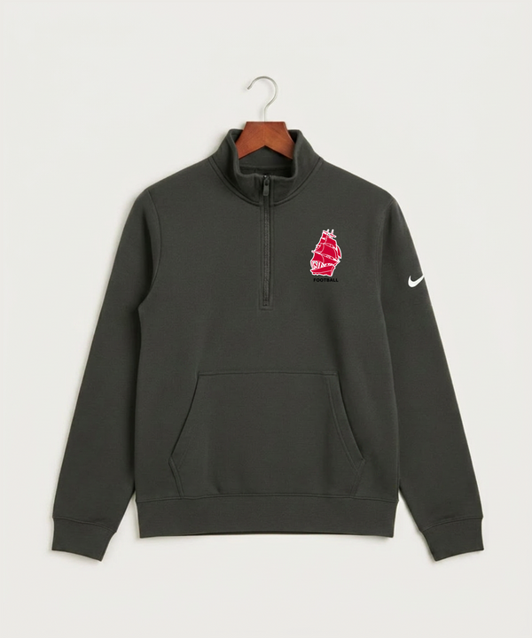 Amboy Football general - Anthracite Nike Club Fleece Sleeve Swoosh 1/2-Zip NKDX6718
