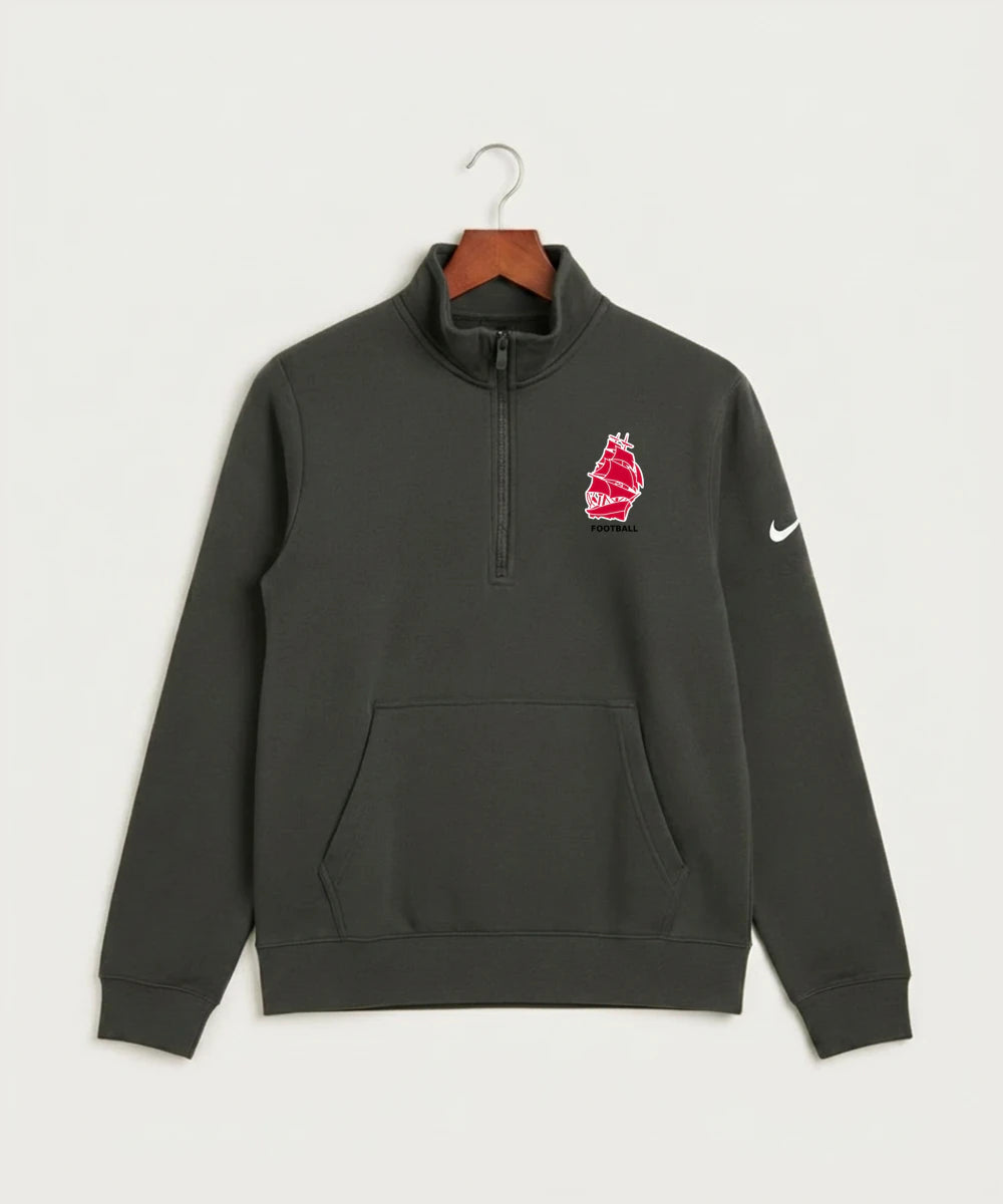 Amboy Football general - Anthracite Nike Club Fleece Sleeve Swoosh 1/2-Zip NKDX6718