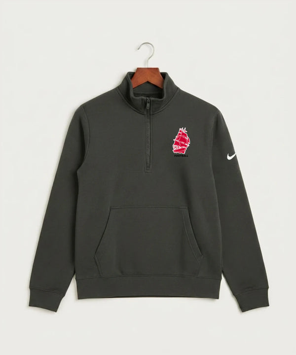 Amboy Football general - Anthracite Nike Club Fleece Sleeve Swoosh 1/2-Zip NKDX6718