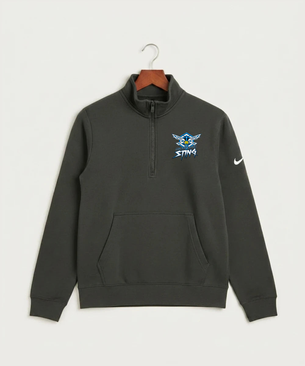 Minnesota Sting Athletics - Anthracite Nike Club Fleece Sleeve Swoosh 1/2-Zip NKDX6718