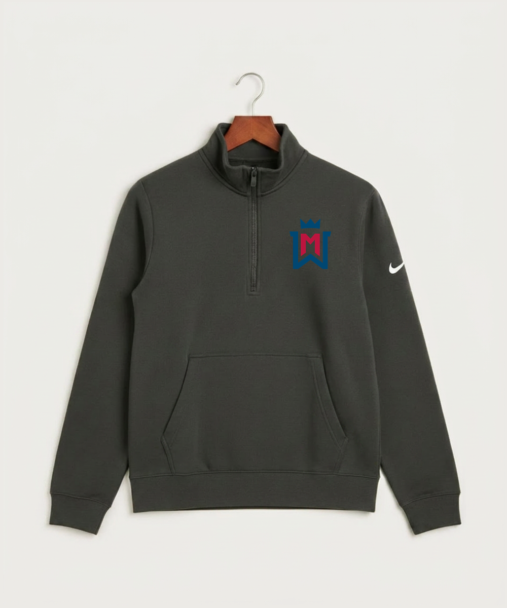 Watertown Mayer High School Football (Boys) - Anthracite Nike Club Fleece Sleeve Swoosh 1/2-Zip NKDX6718