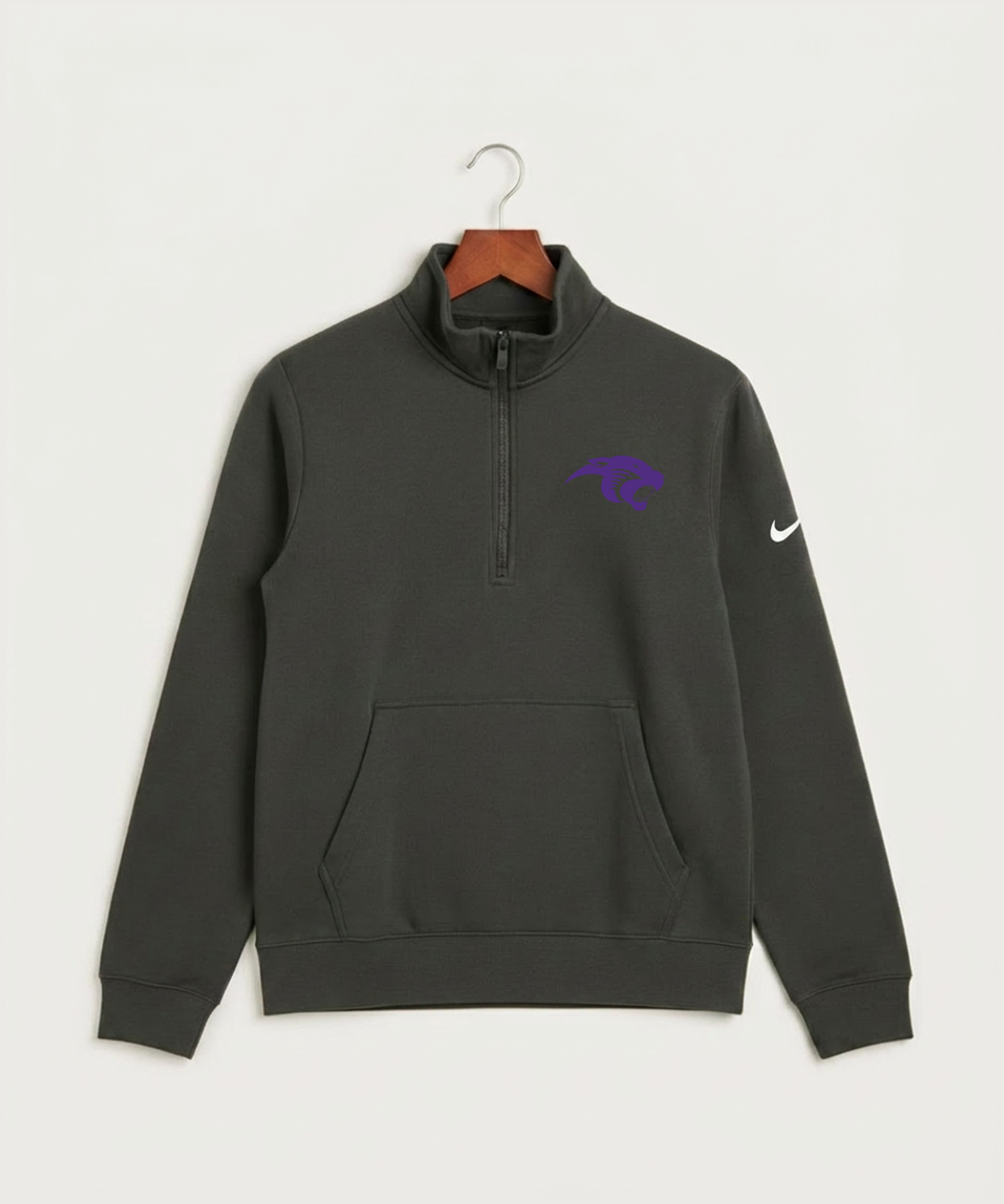 Glencoe Silver Lake High School Athletics - Anthracite Nike Club Fleece Sleeve Swoosh 1/2-Zip NKDX6718