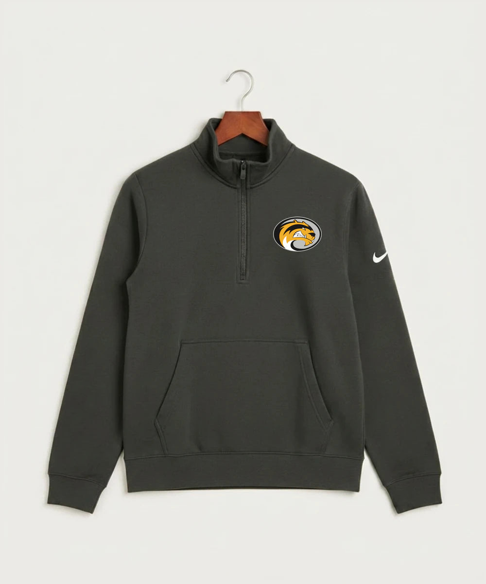 Sibley East High School Football (Boys) - Anthracite Nike Club Fleece Sleeve Swoosh 1/2-Zip NKDX6718