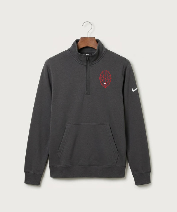 Fulton High School Football (Boys) - Anthracite Nike Club Fleece Sleeve Swoosh 1/2-Zip NKDX6718