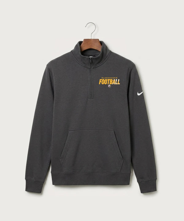 Stockton High School Football - Anthracite Nike Club Fleece Sleeve Swoosh 1/2-Zip NKDX6718