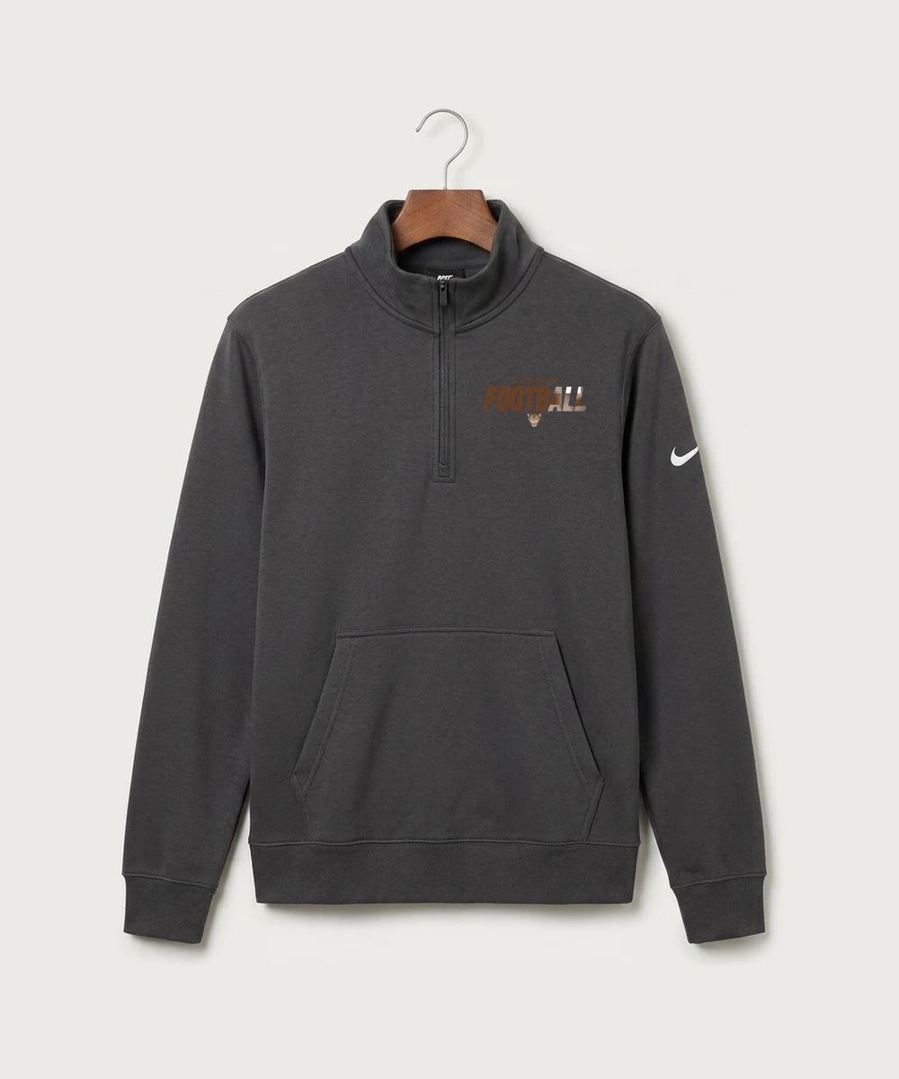Ada Borup High School Football (Boys) - Anthracite Nike Club Fleece Sleeve Swoosh 1/2-Zip NKDX6718