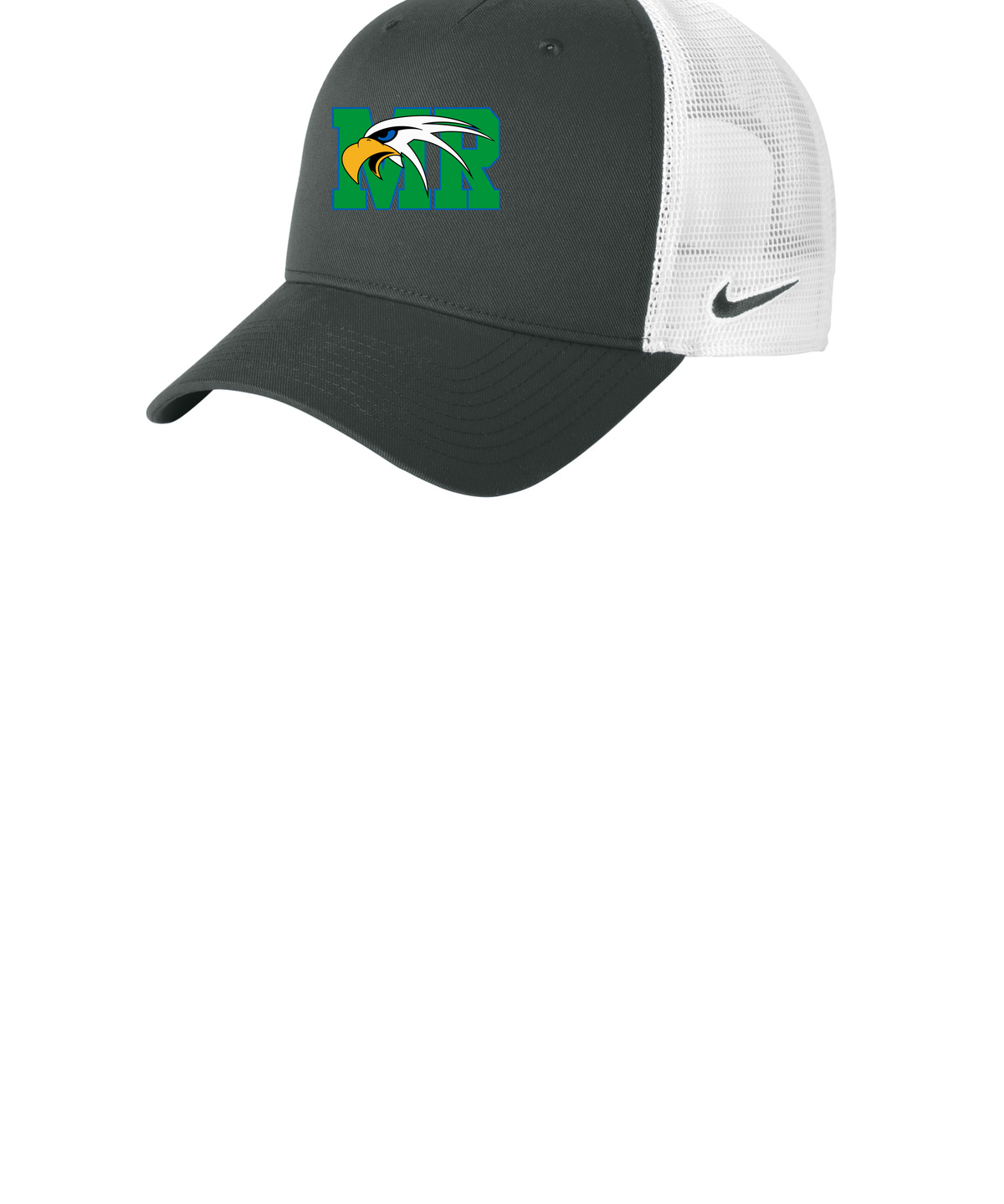 Maple River High School hockey_boys - Anthracite/ White Nike Snapback Mesh Trucker Cap NKFN9893
