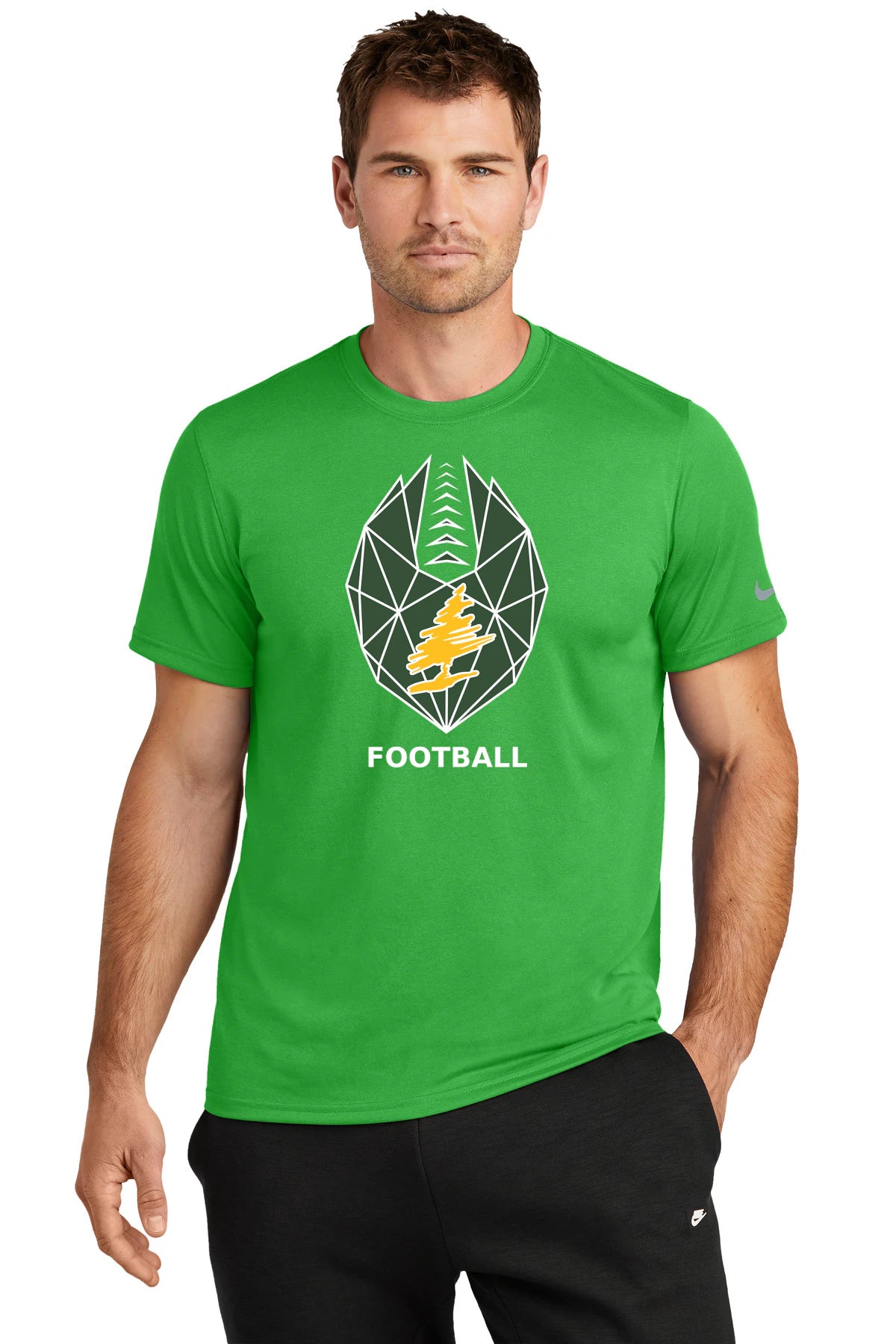 DC Everest Middle School Football — example store - Apple Green Nike Swoosh Sleeve rLegend Tee NKDX8730