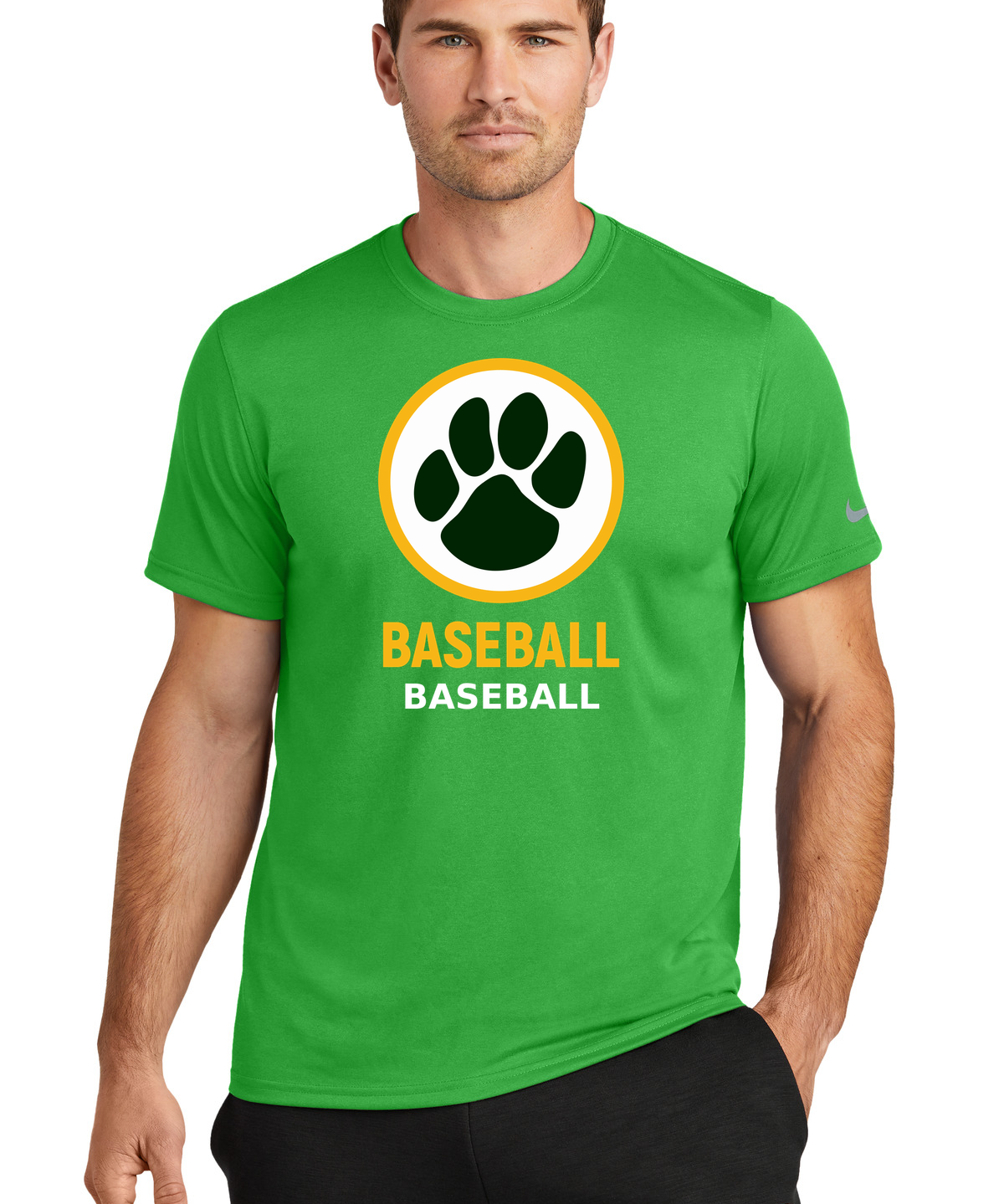Ashwaubenon Baseball — final e2e test - Apple Green Nike Swoosh Sleeve rLegend Tee NKDX8730