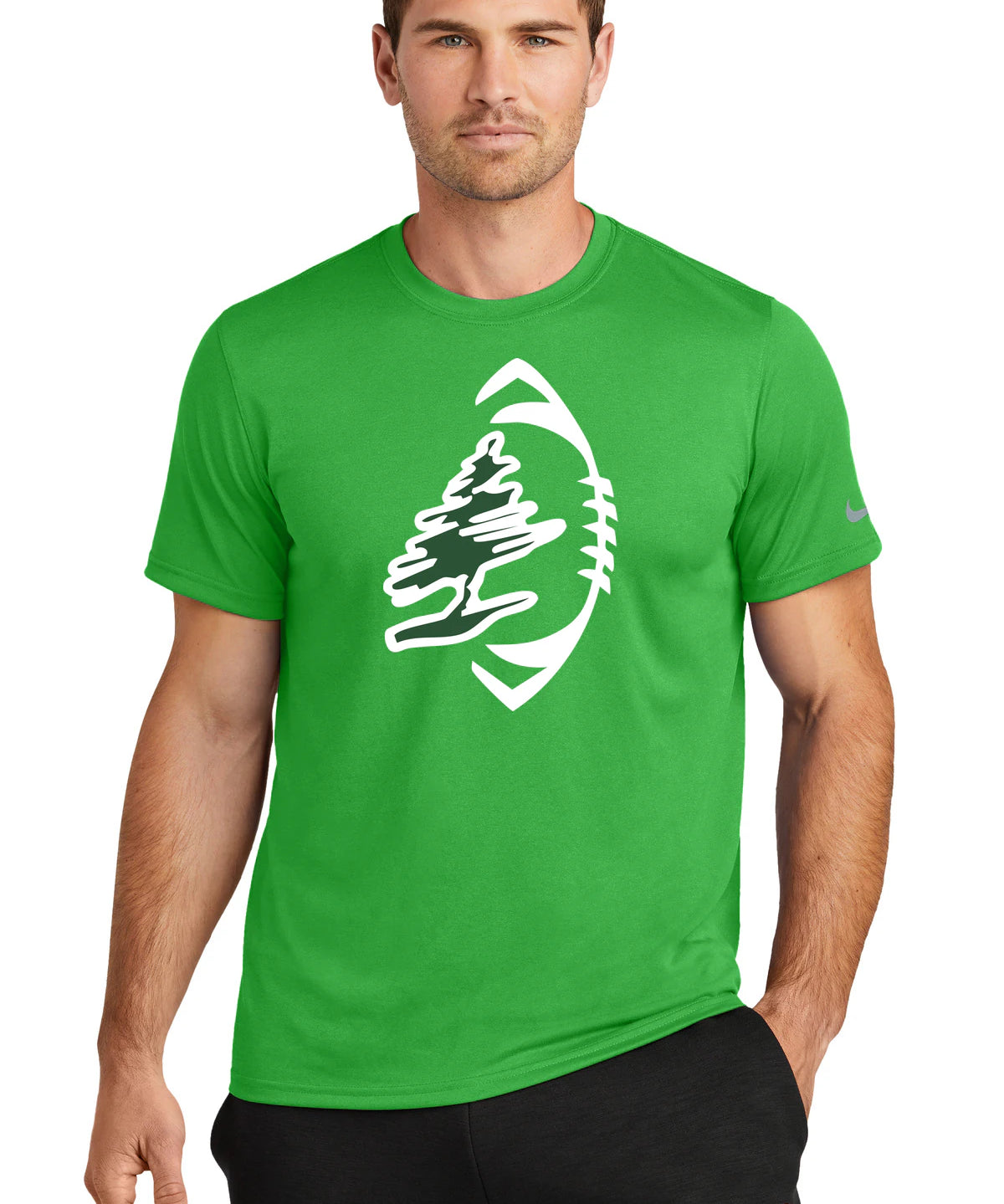 DC Everest Middle School Football — example store - Apple Green Nike Swoosh Sleeve rLegend Tee NKDX8730