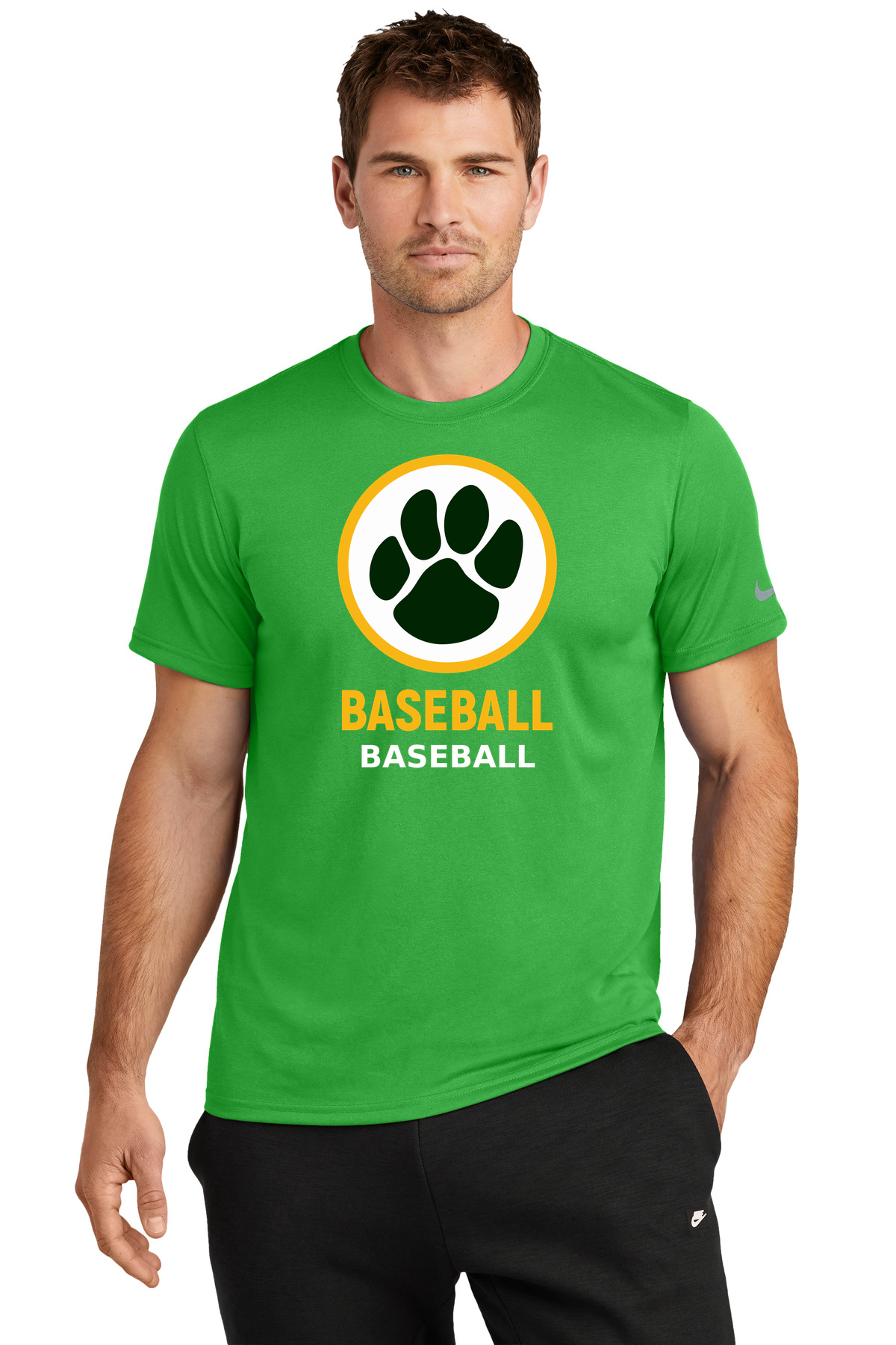 Ashwaubenon Baseball — final e2e test - Apple Green Nike Swoosh Sleeve rLegend Tee NKDX8730