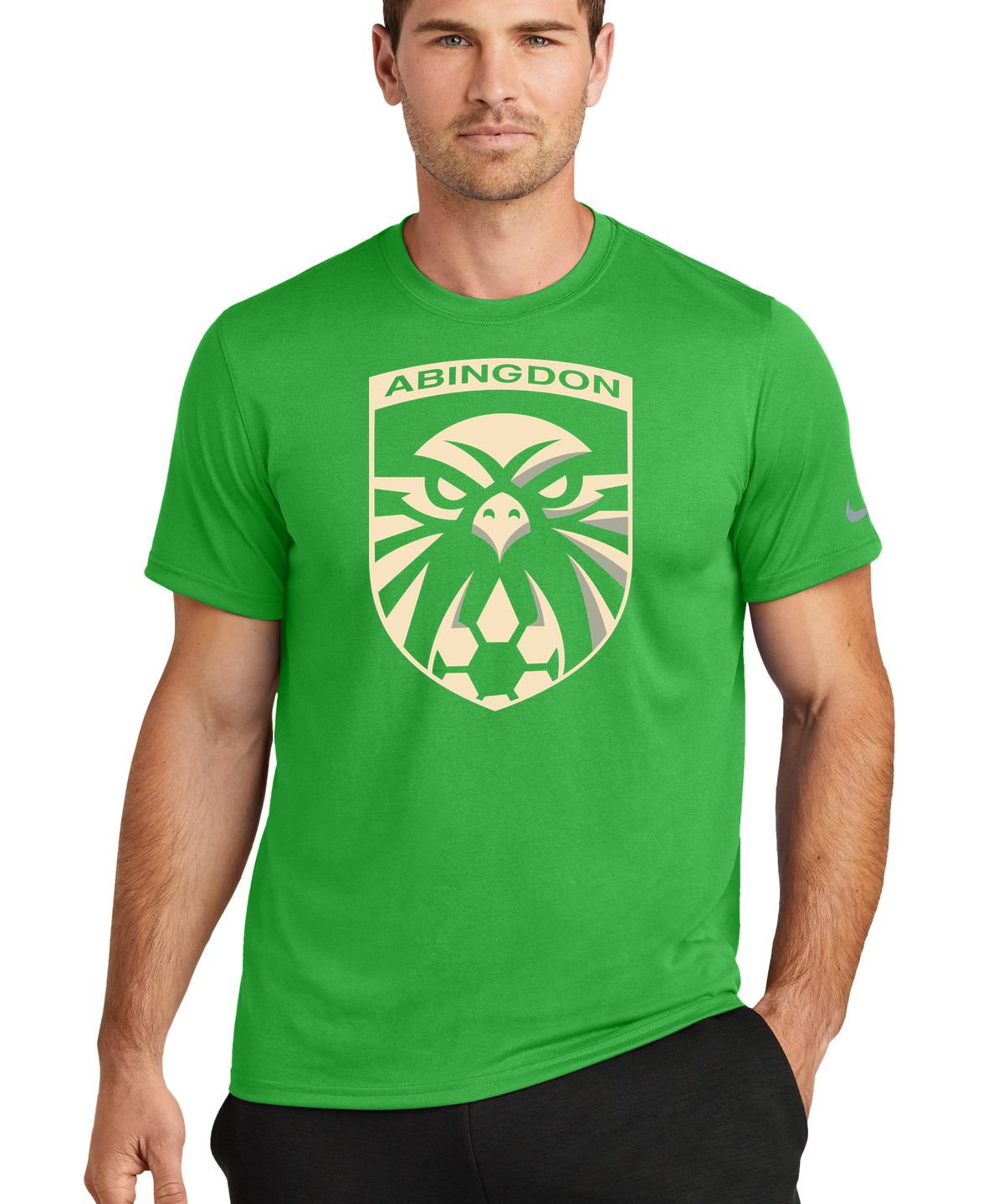 Abingdon High School soccer_boys - Apple Green Nike Swoosh Sleeve rLegend Tee NKDX8730