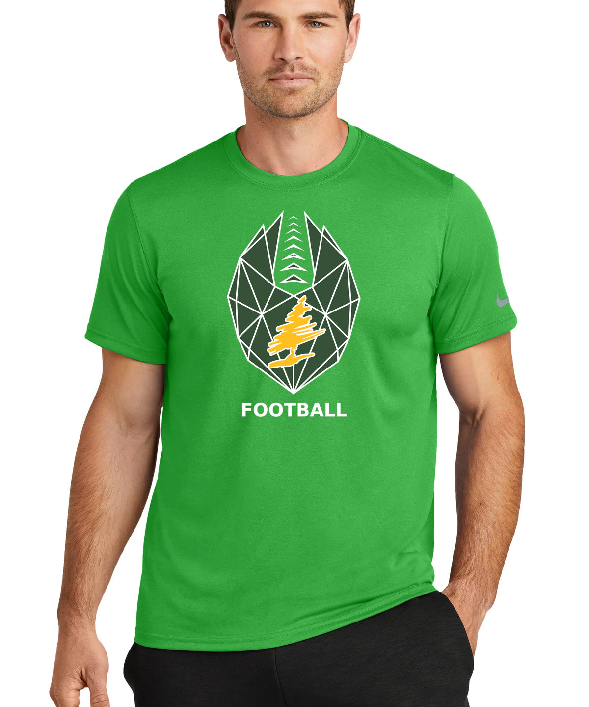 DC Everest Middle School Football — example store - Apple Green Nike Swoosh Sleeve rLegend Tee NKDX8730