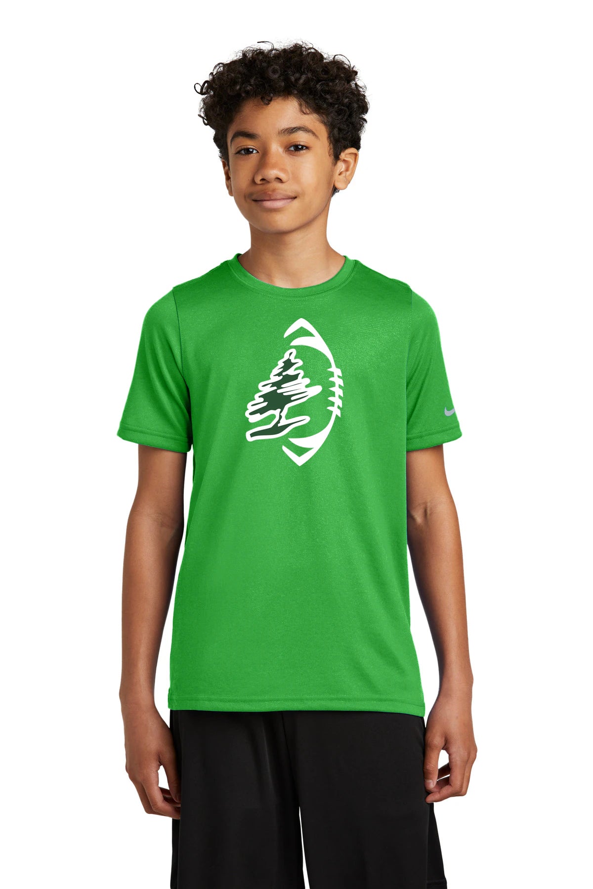 DC Everest Middle School Football — example store - Apple Green Nike Youth Swoosh Sleeve rLegend Tee NKDX8787