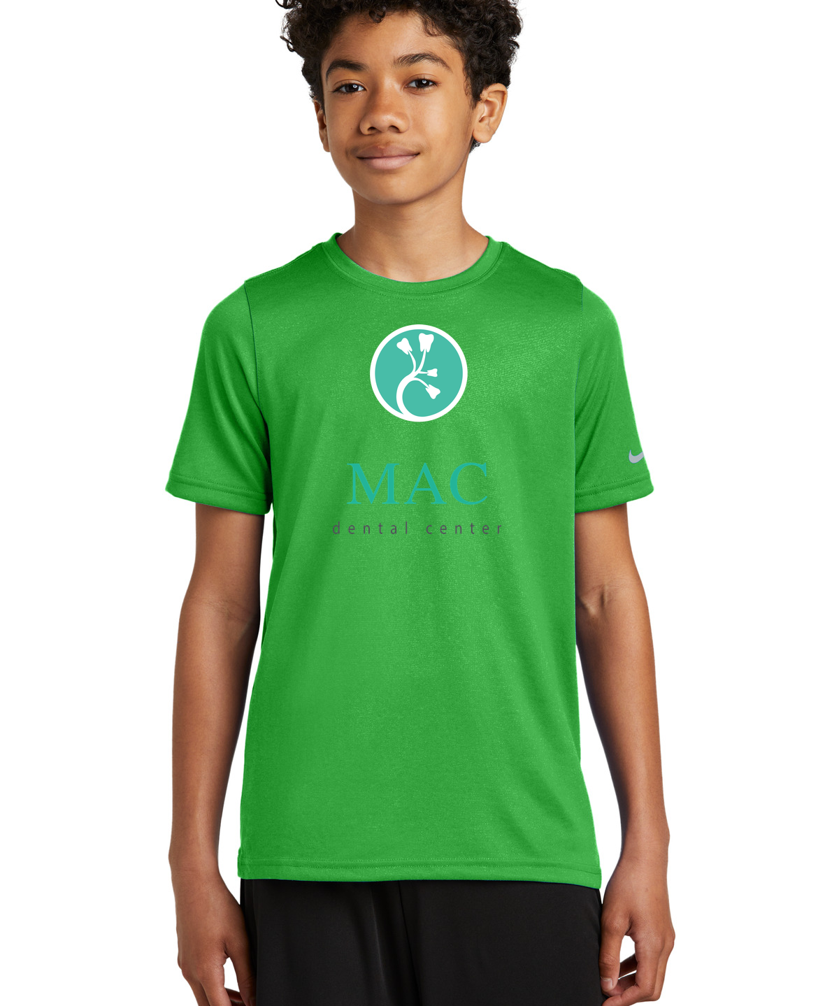 Mac Dental Football - Apple Green Nike Youth Swoosh Sleeve rLegend Tee NKDX8787