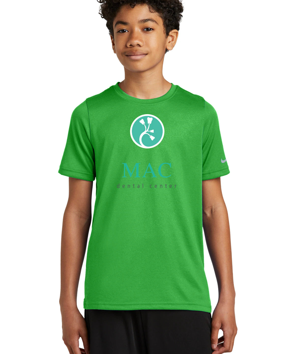 Mac Dental Football - Apple Green Nike Youth Swoosh Sleeve rLegend Tee NKDX8787