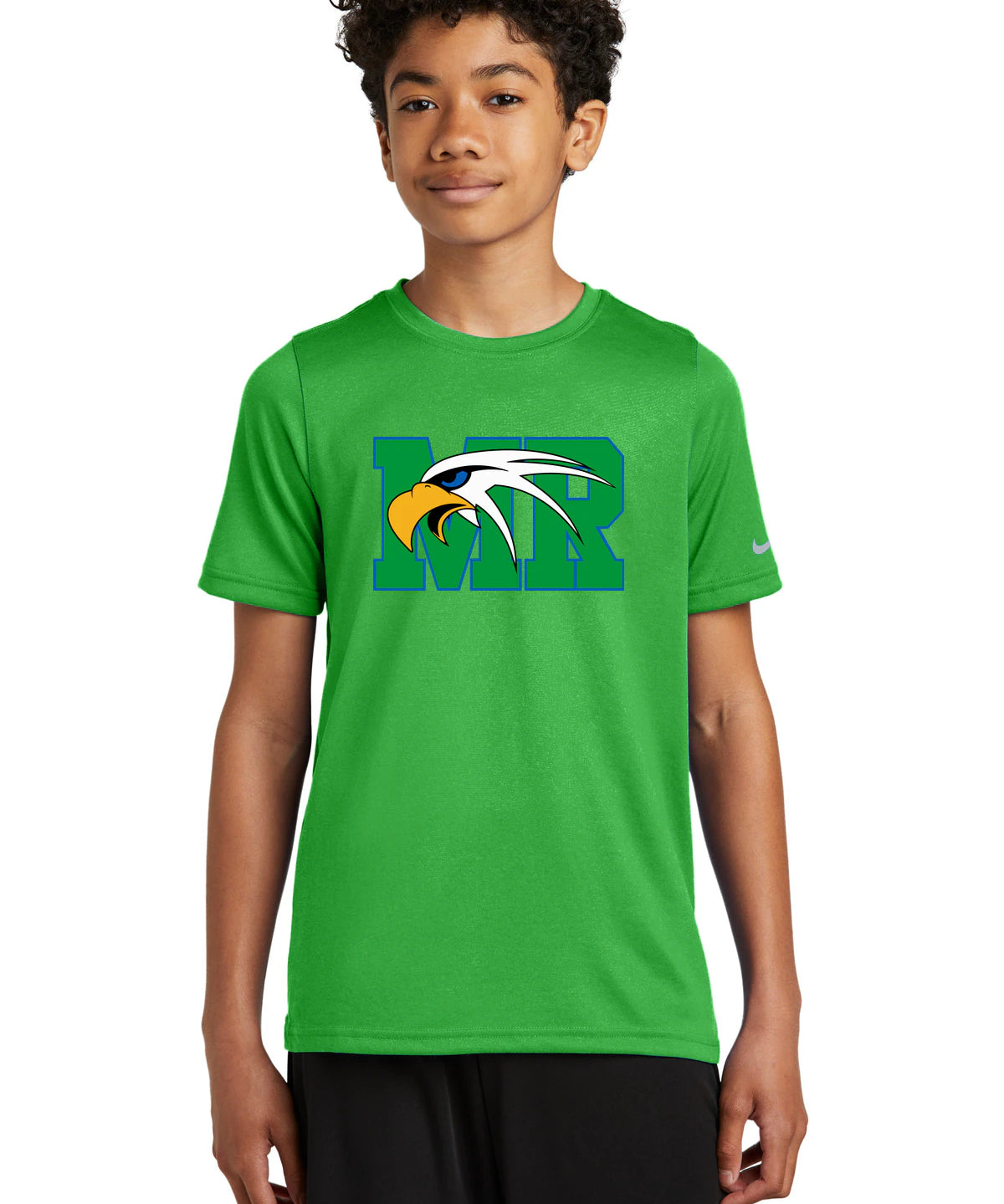 Maple River High School hockey_boys - Apple Green Nike Youth Swoosh Sleeve rLegend Tee NKDX8787