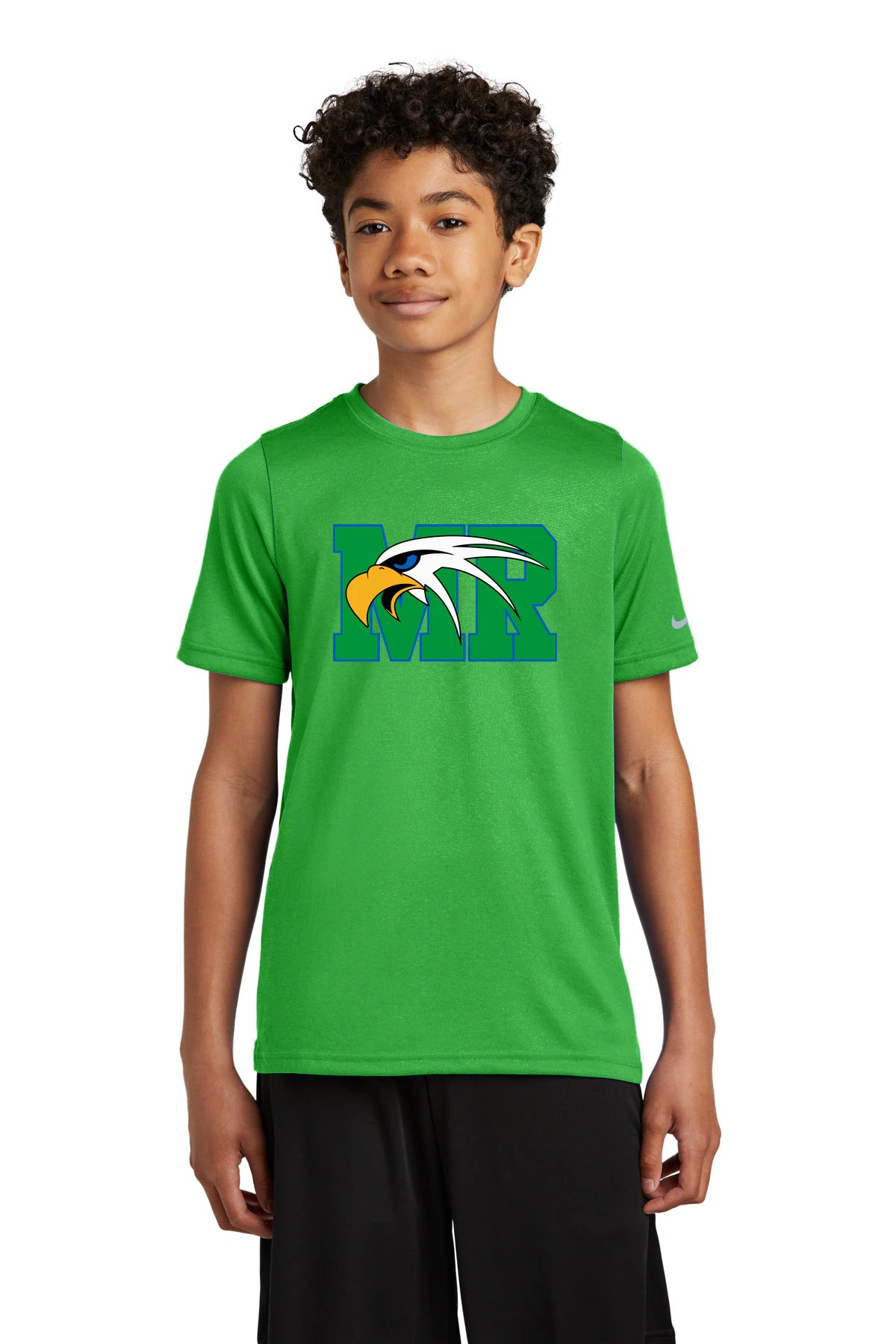 Maple River High School hockey_boys - Apple Green Nike Youth Swoosh Sleeve rLegend Tee NKDX8787
