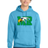 Maple River High School tennis - Aquatic Blue Port & Co Core Fleece Pullover Hooded Sweatshirt. PC78H