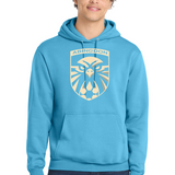 Abingdon High School soccer_boys - Aquatic Blue Port & Co Core Fleece Pullover Hooded Sweatshirt. PC78H