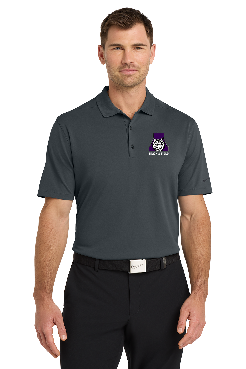 Albany Track & Field - Anthracite Polo - Left Chest