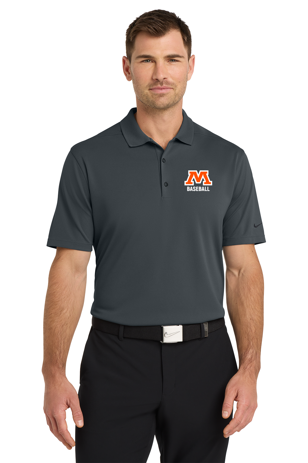 Moorhead Baseball - Anthracite Polo - Left Chest
