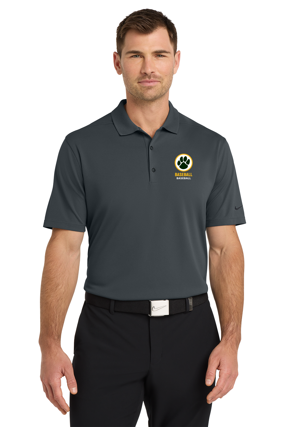 Ashwaubenon Baseball — final e2e test - Anthracite Polo - Left Chest