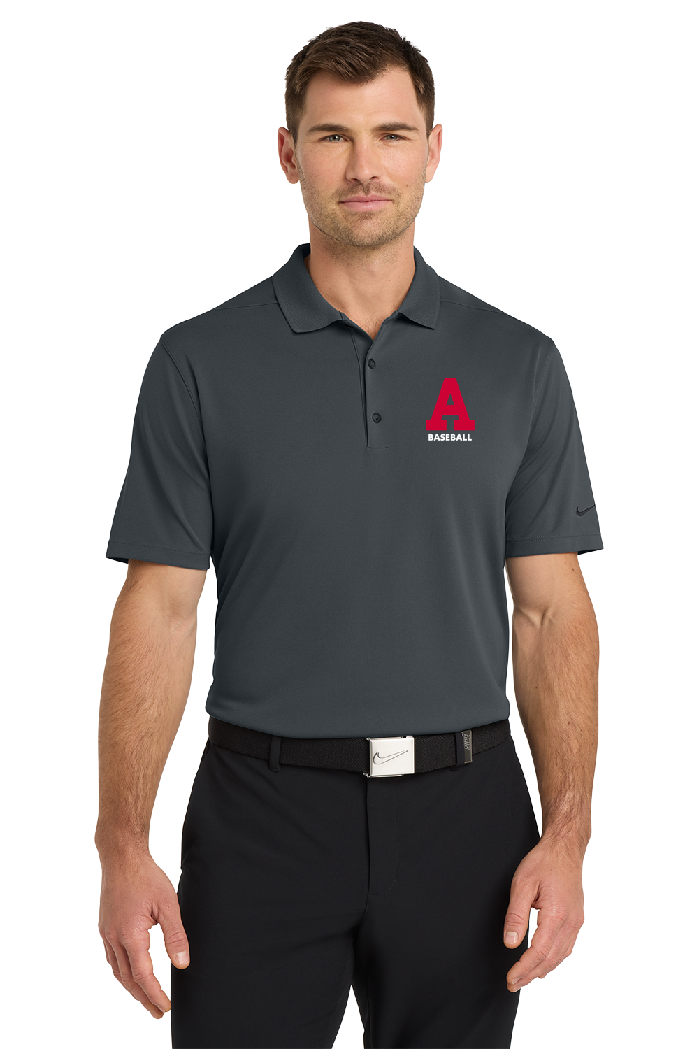 Austin Baseball - Anthracite Polo - Left Chest