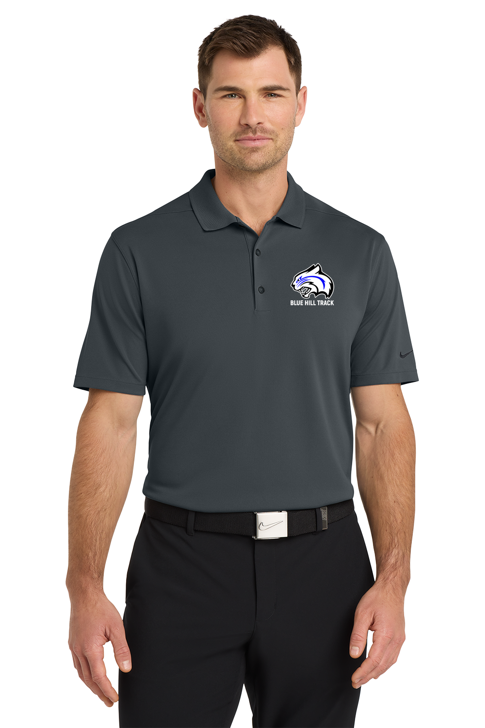 Blue Hill High School - Anthracite Polo - Left Chest