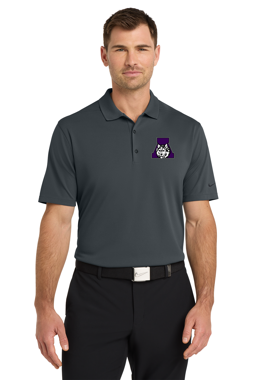 Albany Baseball and Softball - Anthracite Polo - Left Chest