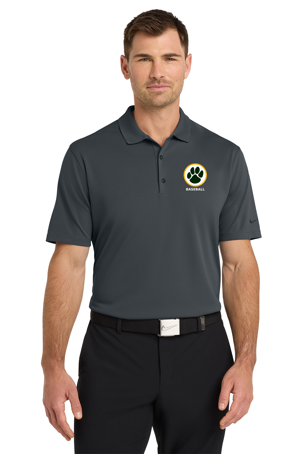 Ashwaubenon Baseball — final e2e test - Anthracite Polo - Left Chest