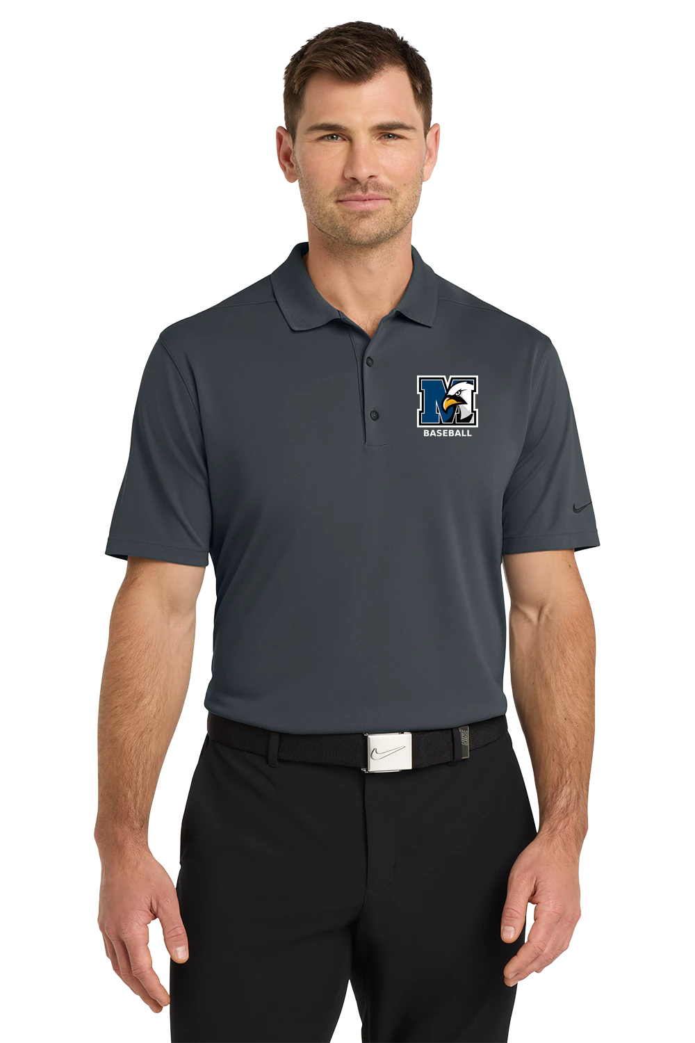 New York Mills Baseball - Anthracite Polo - Left Chest