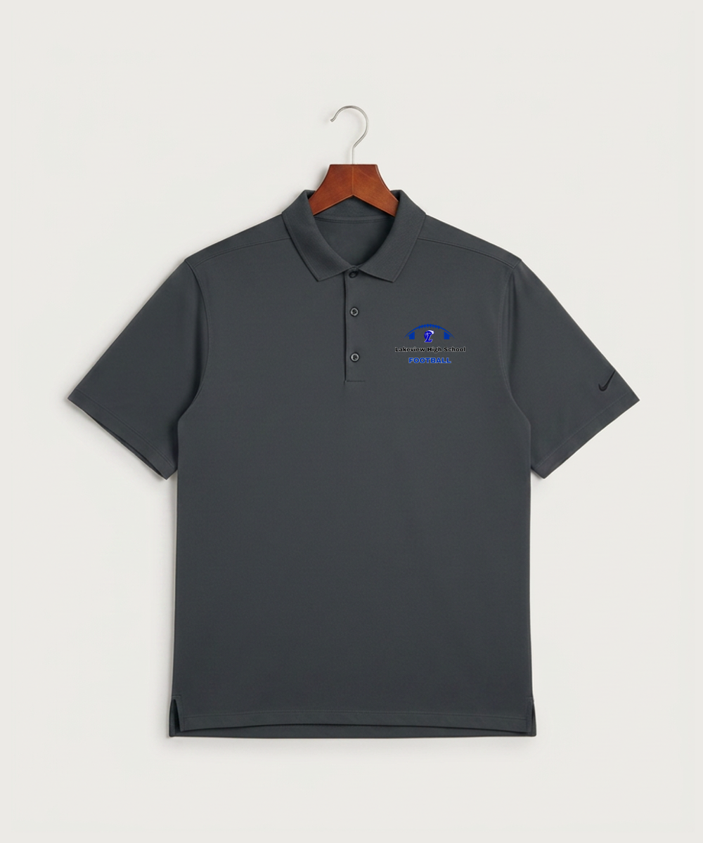 Lakeview High School Football (Boys) - Anthracite Polo - Left Chest