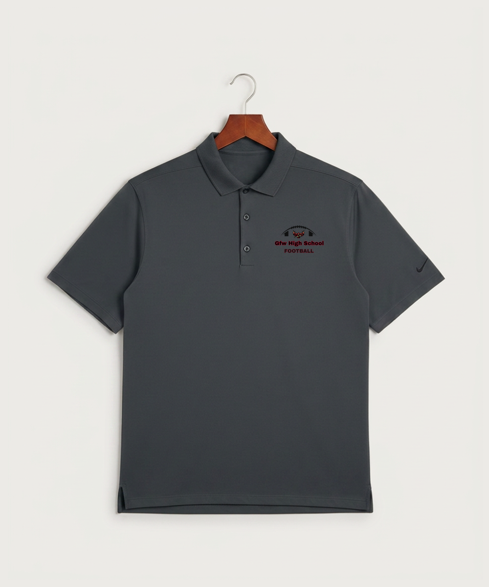 Gfw High School Football (Boys) - Anthracite Polo - Left Chest