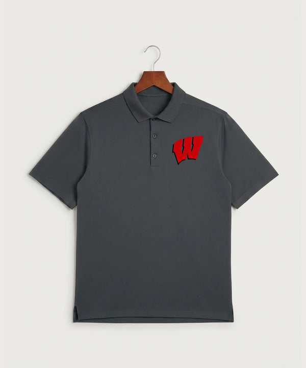 Wisconsin Hanger Test - Anthracite Polo - Left Chest (front)