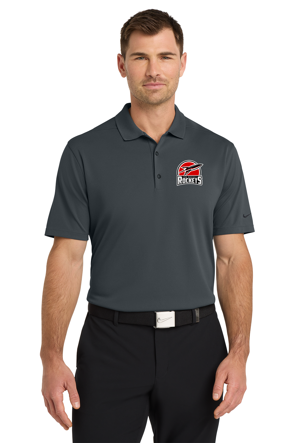 John Marshall Softball - Anthracite Polo - Left Chest