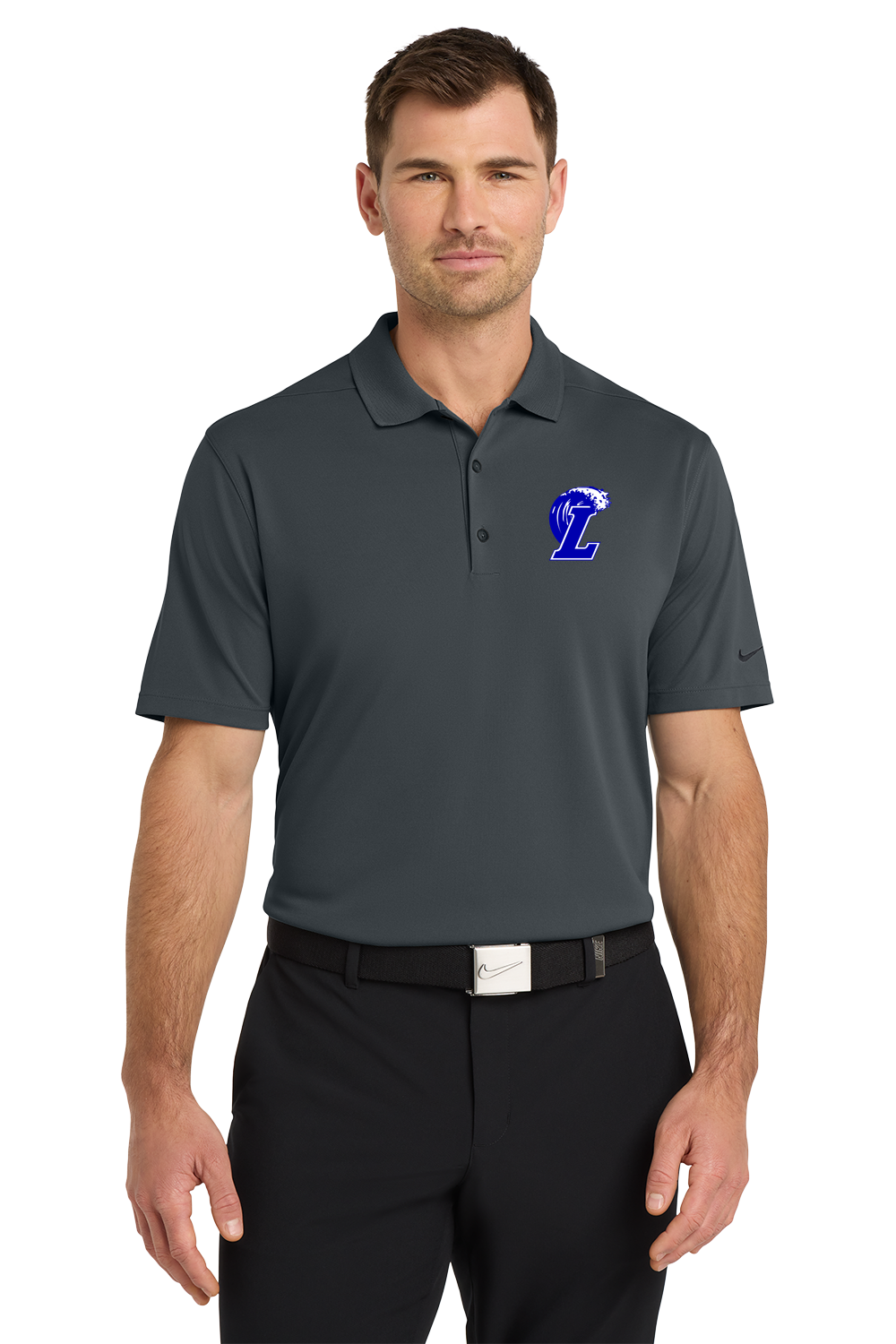 Lakeview Football - Anthracite Polo - Left Chest