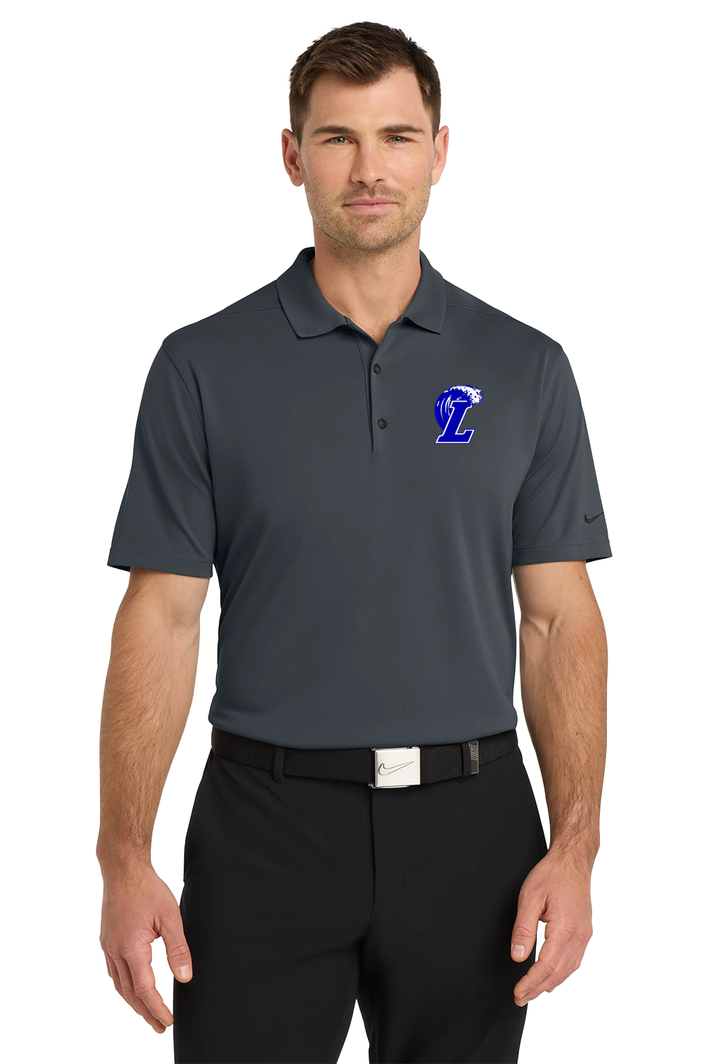 Lakeview Football - Anthracite Polo - Left Chest